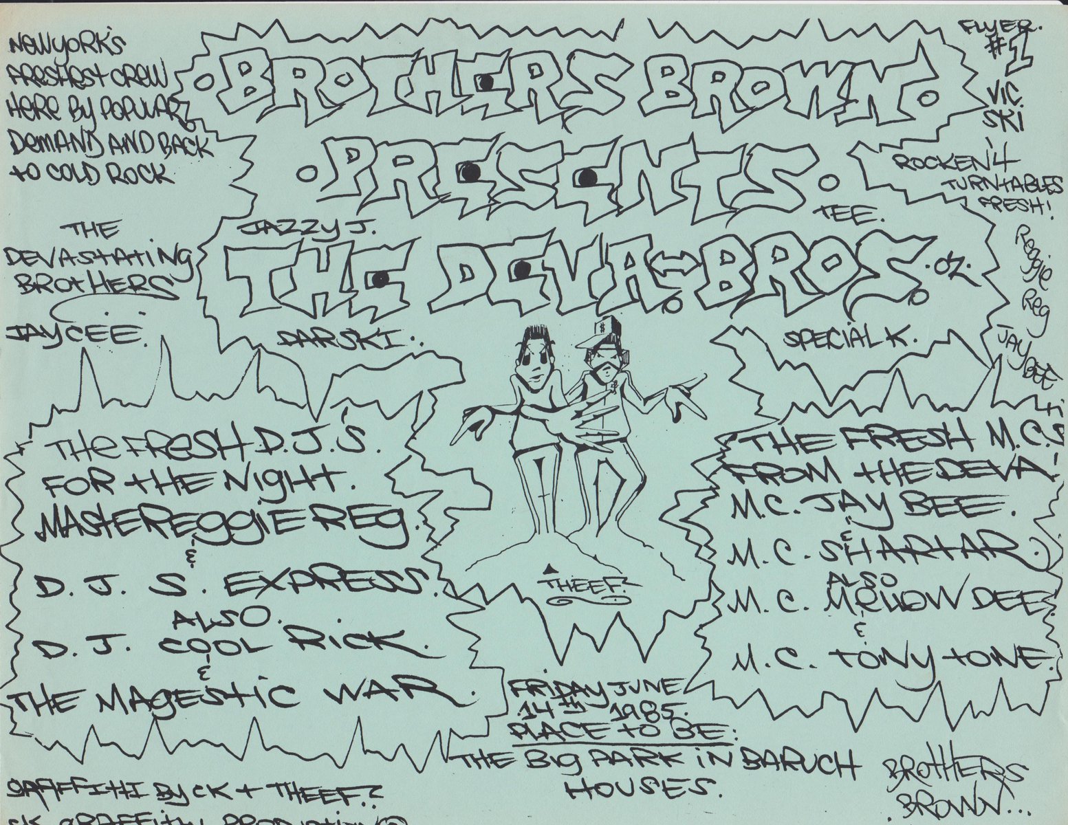 5a. 1985-06-14 Deva Bros. flyer 1of5
